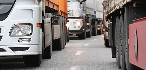 Tyres of Trucks on a street