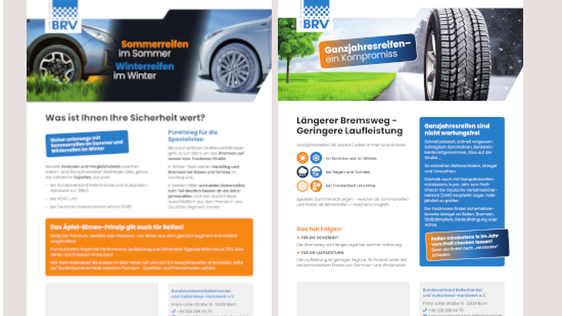 BRV-Flyer für die Reifenwechselsaison